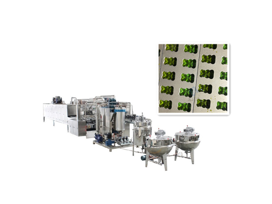 Multifunktionale Gummy Mint Süßigkeiten Automatische Maschine mit Pektin Rohstoff